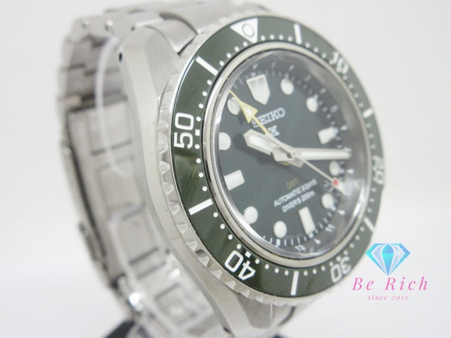 美品 セイコー SEIKO プロスペックス ダイバー スキューバ SBEJ009 6R54-00D0 自動巻き メンズ 腕時計 デイト 緑 グリーン シルバー SS ブレス AT オートマ ウォッチ  【中古】【送料無料】 ht6539