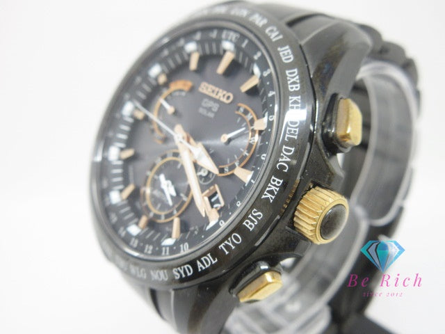 セイコー SEIKO アストロン GPS ソーラー 8X53-0AB-2 メンズ 腕時計 デイデイト 黒 ブラック SS ブレス アナログ クオーツ QZ ウォッチ ASTRON  【中古】【送料無料】 ht6544