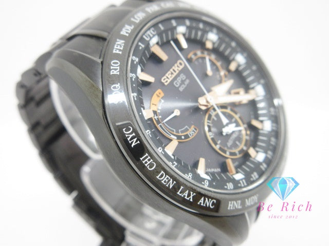 セイコー SEIKO アストロン GPS ソーラー 8X53-0AB-2 メンズ 腕時計 デイデイト 黒 ブラック SS ブレス アナログ クオーツ QZ ウォッチ ASTRON  【中古】【送料無料】 ht6544