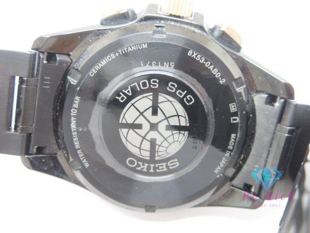 セイコー SEIKO アストロン GPS ソーラー 8X53-0AB-2 メンズ 腕時計 デイデイト 黒 ブラック SS ブレス アナログ クオーツ QZ ウォッチ ASTRON  【中古】【送料無料】 ht6544