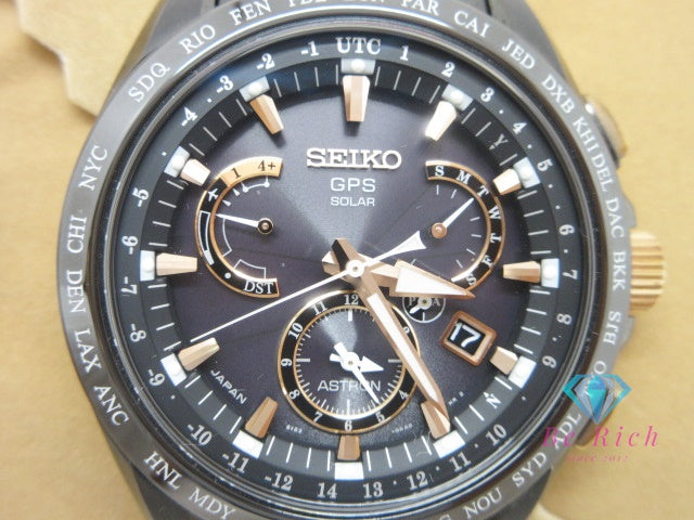 セイコー SEIKO アストロン GPS ソーラー 8X53-0AB-2 メンズ 腕時計 デイデイト 黒 ブラック SS ブレス アナログ クオーツ QZ ウォッチ ASTRON  【中古】【送料無料】 ht6544