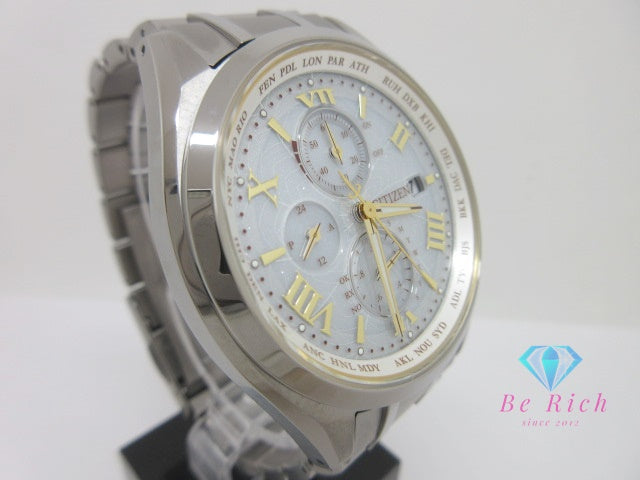 シチズン CITIZEN アテッサ エコ ドライブ メンズ 腕時計 デイデイト H800-T024734 シルバー チタニウム チタン ブレス アナログ クォーツ QZ ウォッチ 電波 ソーラー Eco-Drive ATTESA    【中古】【送料無料】 ht6545