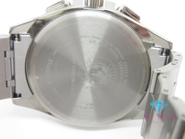 シチズン CITIZEN アテッサ エコ ドライブ メンズ 腕時計 デイデイト H800-T024734 シルバー チタニウム チタン ブレス アナログ クォーツ QZ ウォッチ 電波 ソーラー Eco-Drive ATTESA    【中古】【送料無料】 ht6545