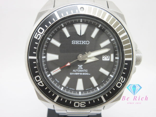 セイコー SEIKO プロスペックス ダイバー スキューバ メカニカル 4R35-01V0 自動巻き メンズ 腕時計 デイト 黒 ブラック SS ブレス AT オートマ ウォッチ PROSPEX DIVER SCUBA 【中古】【送料無料】 ht6547