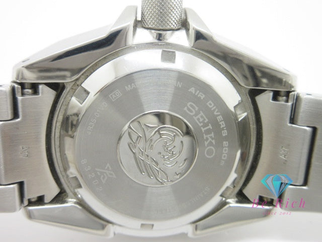 セイコー SEIKO プロスペックス ダイバー スキューバ メカニカル 4R35-01V0 自動巻き メンズ 腕時計 デイト 黒 ブラック SS ブレス AT オートマ ウォッチ PROSPEX DIVER SCUBA 【中古】【送料無料】 ht6547