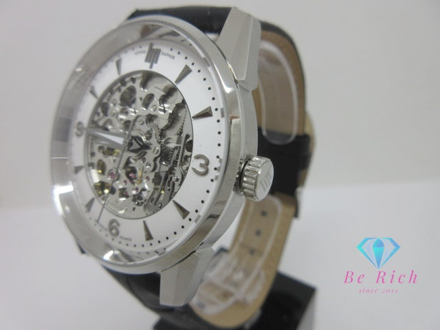 美品 リップ LIP ヒマラヤ 40MM スケルトン 自動巻き メンズ 腕時計 671248 シースルー シルバー ブラック 黒 SS レザー ブレス アナログ オートマ AT ウォッチ HIMALAYA SQUELETON ほぼ 未使用品  【中古】【送料無料】 ht6588