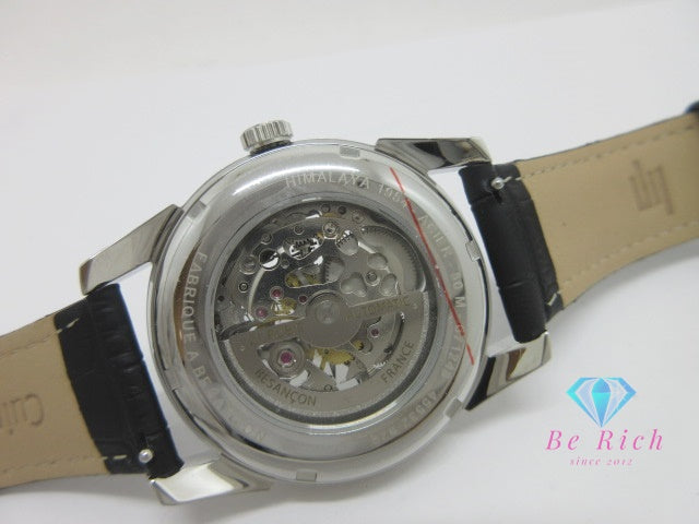 美品 リップ LIP ヒマラヤ 40MM スケルトン 自動巻き メンズ 腕時計 671248 シースルー シルバー ブラック 黒 SS レザー ブレス アナログ オートマ AT ウォッチ HIMALAYA SQUELETON ほぼ 未使用品  【中古】【送料無料】 ht6588