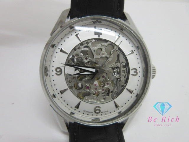 美品 リップ LIP ヒマラヤ 40MM スケルトン 自動巻き メンズ 腕時計 671248 シースルー シルバー ブラック 黒 SS レザー ブレス アナログ オートマ AT ウォッチ HIMALAYA SQUELETON ほぼ 未使用品  【中古】【送料無料】 ht6588