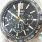 美品 セイコー SEIKO ブライツ メカニカル クロノグラフ デイト メンズ 腕時計 SDGZ006 8R28-00R0 黒 ブラック シルバー SS ブレス アナログ 自動巻き オートマ AT ウォッチ Brightz 【中古】【送料無料】 ht6605