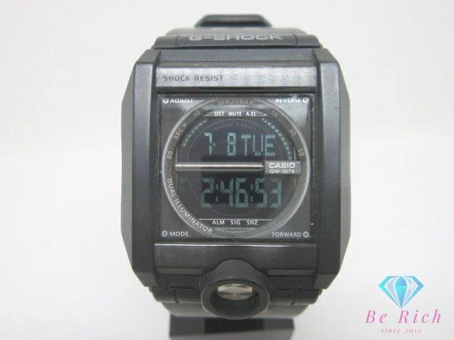 カシオ CASIO G-SHOCK  メンズ 腕時計 G-8100 スクエア レクタンギュラー ブラック 黒 樹脂 SS デジタル クォーツ QZ ウォッチ Gショック ジーショック 【中古】【送料無料】 ht6609