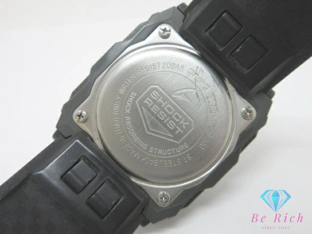 カシオ CASIO G-SHOCK  メンズ 腕時計 G-8100 スクエア レクタンギュラー ブラック 黒 樹脂 SS デジタル クォーツ QZ ウォッチ Gショック ジーショック 【中古】【送料無料】 ht6609