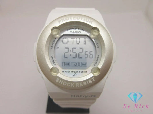 カシオ CASIO Baby-G レディース 腕時計 BG-1320 白 ホワイト 樹脂 ラバー ブレス デジタル クォーツ QZ ウォッチ G-SHOCK ベビー ジー【中古】【送料無料】ht6610