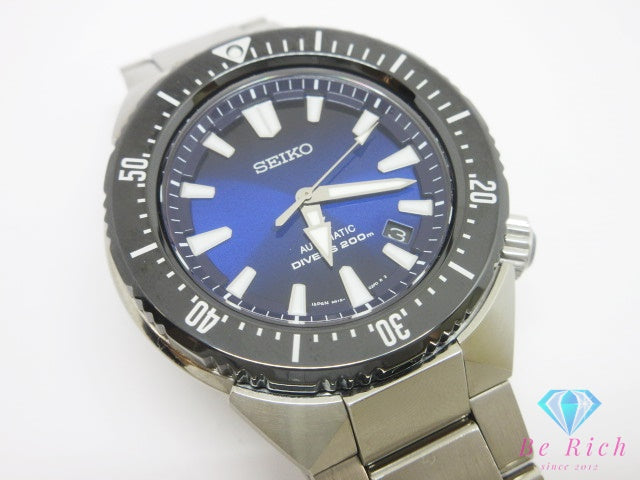 美品 セイコー SEIKO プロスペックス ダイバー スキューバ デイト SBDC039 6R15-03G0 自動巻き メンズ 腕時計 青 ブルー シルバー SS ブレス オートマ AT ウォッチ PROSPEX 【中古】【送料無料】 ht6692