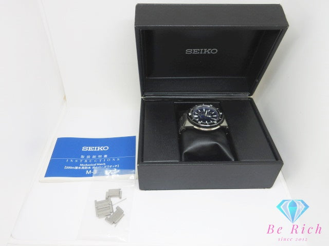 美品 セイコー SEIKO プロスペックス ダイバー スキューバ デイト SBDC039 6R15-03G0 自動巻き メンズ 腕時計 青 ブルー シルバー SS ブレス オートマ AT ウォッチ PROSPEX 【中古】【送料無料】 ht6692