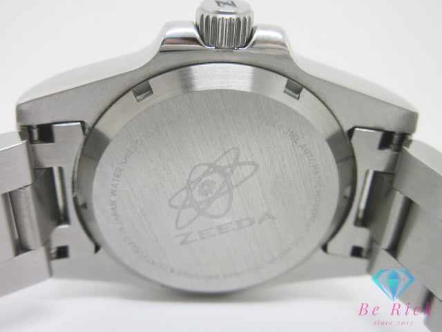 ジーダ ZEEDA テスラコード 24石 自動巻き メンズ 腕時計 デイト NH35A 黒 ピアノ ブラック シルバー SS ブレス アナログ AT オートマ ウォッチ TMI ( SEIKO ) 社製 TESLA-CODE  【中古】【送料無料】 ht6773