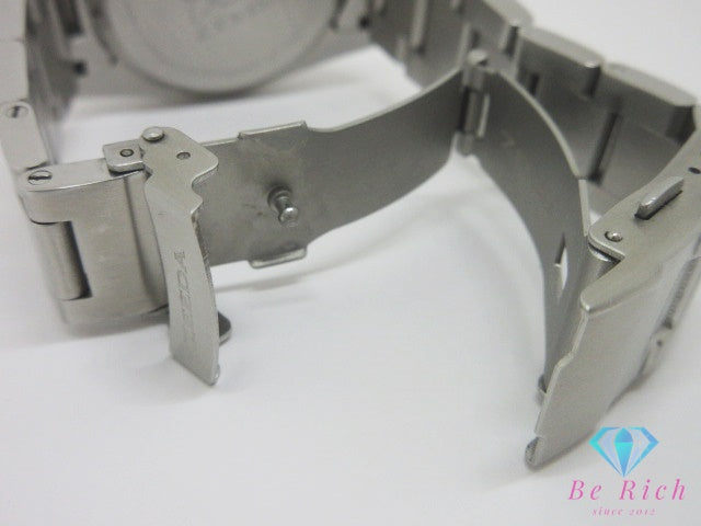 ジーダ ZEEDA テスラコード 24石 自動巻き メンズ 腕時計 デイト NH35A 黒 ピアノ ブラック シルバー SS ブレス アナログ AT オートマ ウォッチ TMI ( SEIKO ) 社製 TESLA-CODE  【中古】【送料無料】 ht6773