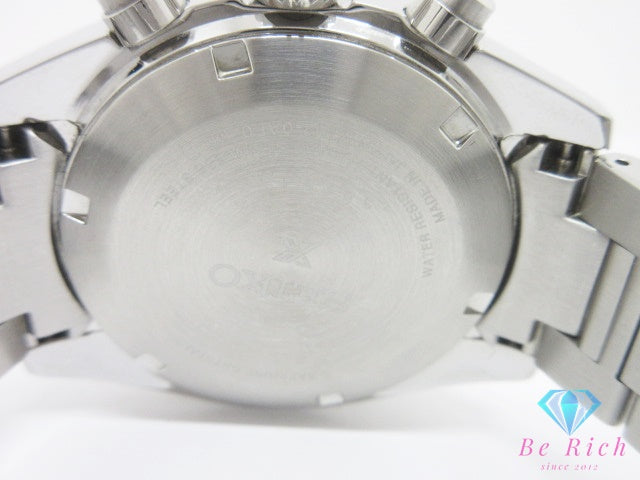 美品 セイコー SEIKO プロスペックス スピードタイマー デイト SBDL085 V192-0AF0 ソーラー メンズ 腕時計 白 ホワイト シルバー SS ブレス アナログ クォーツ QZ ウォッチ PROSPEX SPEEDTIMER 【中古】【送料無料】 ht6775