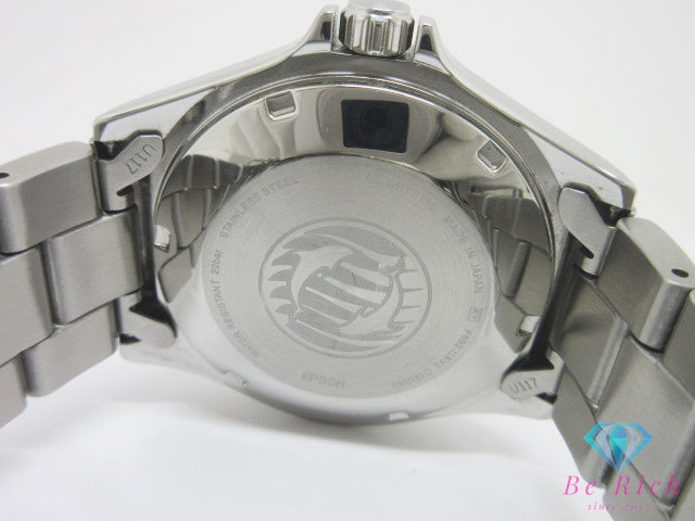 オリエント ORIENT スポーツ ダイバー デイデイト 自動巻き メンズ 腕時計 E692-UAV0 黒 ブラック シルバー SS ブレス ロゴ アナログ オートマ AT ウォッチ シースルーバック 裏スケルトン   【中古】【送料無料】 ht6777