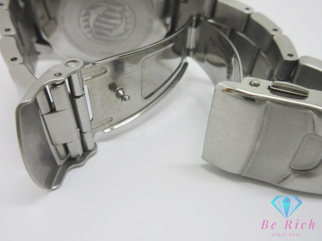 オリエント ORIENT スポーツ ダイバー デイデイト 自動巻き メンズ 腕時計 E692-UAV0 黒 ブラック シルバー SS ブレス ロゴ アナログ オートマ AT ウォッチ シースルーバック 裏スケルトン   【中古】【送料無料】 ht6777