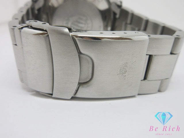 オリエント ORIENT スポーツ ダイバー デイデイト 自動巻き メンズ 腕時計 E692-UAV0 黒 ブラック シルバー SS ブレス ロゴ アナログ オートマ AT ウォッチ シースルーバック 裏スケルトン   【中古】【送料無料】 ht6777