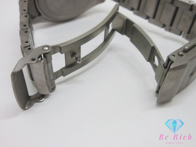 美品 シチズン CITIZEN プロマスター ランド エコ ドライブ 電波時計 AT6080-53L メンズ 腕時計 デイデイト 紺 ネイビー シルバー チタン ソーラー アナログ クォーツ QZ ウォッチ PROMASTER LAND Eco-Drive 【中古】【送料無料】 ht6779