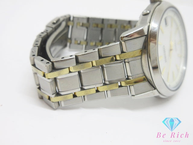 セイコー SEIKO Dolce ドルチェ ソーラー 電波 メンズ 腕時計 デイト 7B24-0BC0 シルバー チタニウム チタン ブレス アナログ クォーツ QZ ウォッチ  【中古】【送料無料】 ht6948