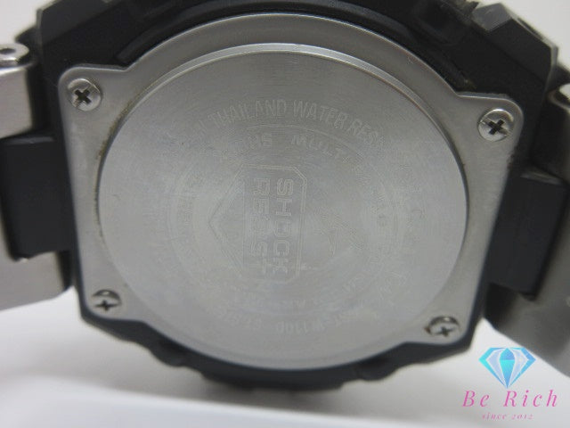 カシオ CASIO G-SHOCK G-STEEL タフ ソーラー メンズ 腕時計 GST-W110D-7JAF 白 ホワイト系 SS ブレス クォーツ QZ ウォッチ G-スティール ジーショック Gショック  【中古】【送料無料】ht7028