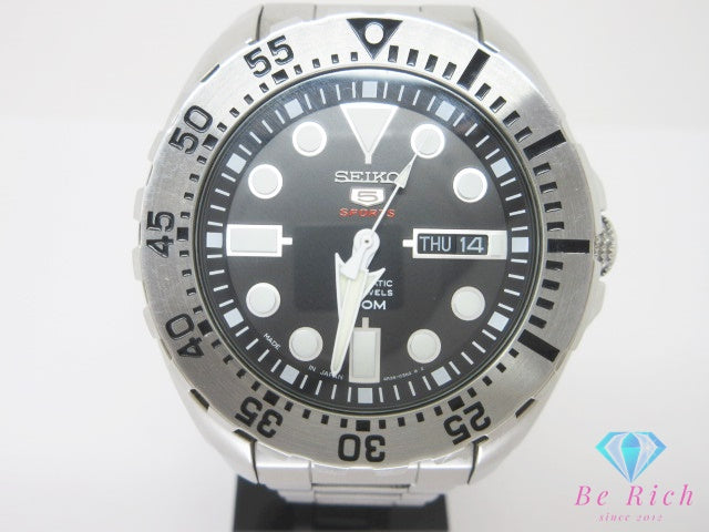 セイコー SEIKO ファイブ 5 スポーツ 4R36-03T0 自動巻き デイデイト メンズ 腕時計 シルバー SS ブレス シースルーバッグ 裏スケ アナログ オートマ AT ウォッチ FIVE  【中古】【送料無料】 ht7127