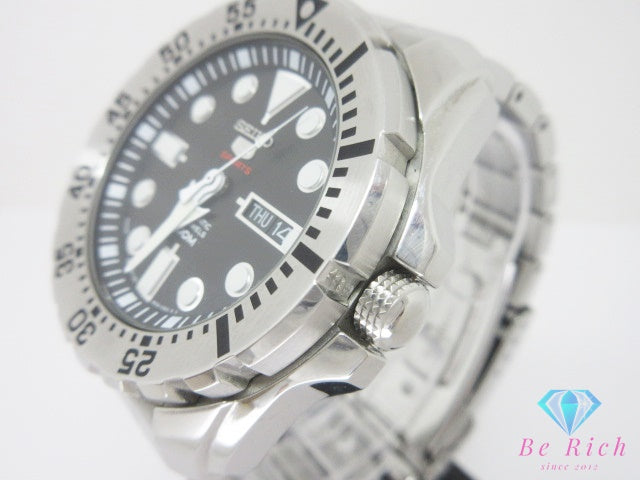 セイコー SEIKO ファイブ 5 スポーツ 4R36-03T0 自動巻き デイデイト メンズ 腕時計 シルバー SS ブレス シースルーバッグ 裏スケ アナログ オートマ AT ウォッチ FIVE  【中古】【送料無料】 ht7127
