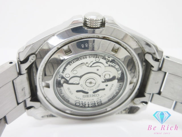 セイコー SEIKO ファイブ 5 スポーツ 4R36-03T0 自動巻き デイデイト メンズ 腕時計 シルバー SS ブレス シースルーバッグ 裏スケ アナログ オートマ AT ウォッチ FIVE  【中古】【送料無料】 ht7127