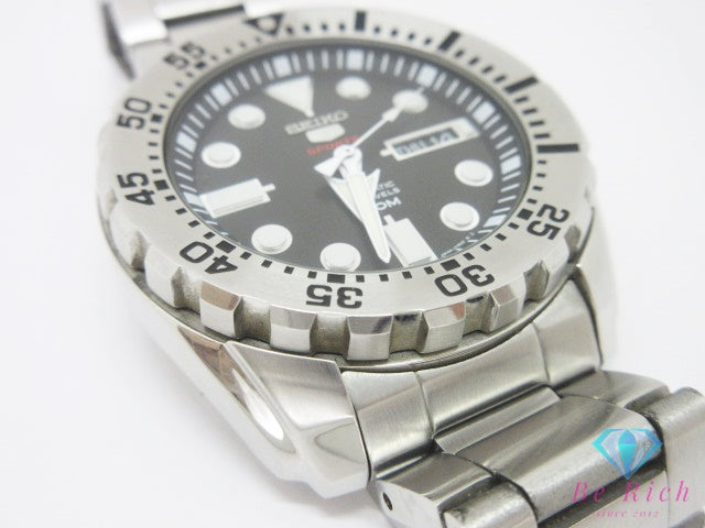 セイコー SEIKO ファイブ 5 スポーツ 4R36-03T0 自動巻き デイデイト メンズ 腕時計 シルバー SS ブレス シースルーバッグ 裏スケ アナログ オートマ AT ウォッチ FIVE  【中古】【送料無料】 ht7127
