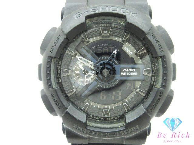 カシオ CASIO G-SHOCK メンズ 腕時計 GA-110 黒 ブラック 樹脂 ブレス デジタル アナログ クォーツ QZ ウォッチ Gショック ジーショック【中古】【送料無料】ht7150