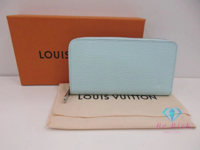 ルイ ヴィトン LOUIS VUITTON エピ ジッピー ウォレット M49259 ラウンド ファスナー 二つ折り財布 長財布 シーサイド 水色 ライトブルー レザー LV ロゴ ロング 【中古】【送料無料】 bs4122