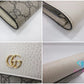 グッチ GUCCI ダブルG バイカラー コンチネンタル ウォレット 二つ折り 長財布 456116 GGスプリーム プチマーモント ロゴ PVC レザー ベージュ オフホワイト ロング 【中古】【送料無料】 bs4130
