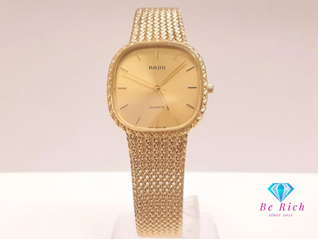 ラドー RADO エレガンス レディース 腕時計 132.9553.2 スクエア ゴールド SS GP ブレス アナログ クォーツ QZ ファッション ウォッチ 時計  【中古】【送料無料】 bt3462