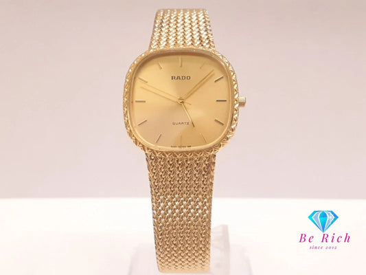 ラドー RADO エレガンス レディース 腕時計 132.9553.2 スクエア ゴールド SS GP ブレス アナログ クォーツ QZ ファッション ウォッチ 時計  【中古】【送料無料】 bt3462