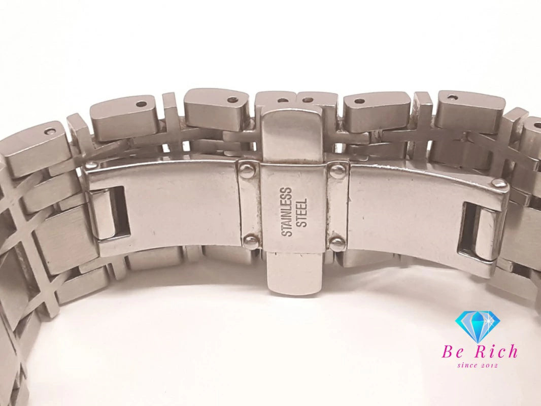 バーバリー BURBERRY ヘリテージ スクエア デイト メンズ 腕時計 BU1550 シルバー SS ブレス ロゴ アナログ クォーツ QZ ウォッチ 【中古】【送料無料】 bt3473