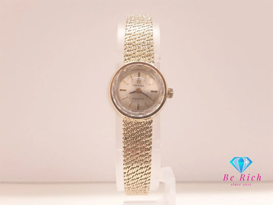OH 仕上げ済 オメガ OMEGA ジュネーブ 585 YG 無垢 手巻き レディース 腕時計 ゴールド  K14 14K 14金 ブレス アナログ ウォッチ ヴィンテージ アンティーク Geneve  【中古】【送料無料】 bt3471