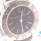 ブルガリ BVLGARI ブルガリブルガリ デイト レディース 腕時計 BB 26 SL 黒 ブラック SS レザー ブレス アナログ クォーツ QZ ウォッチ 【中古】【送料無料】 bt3487