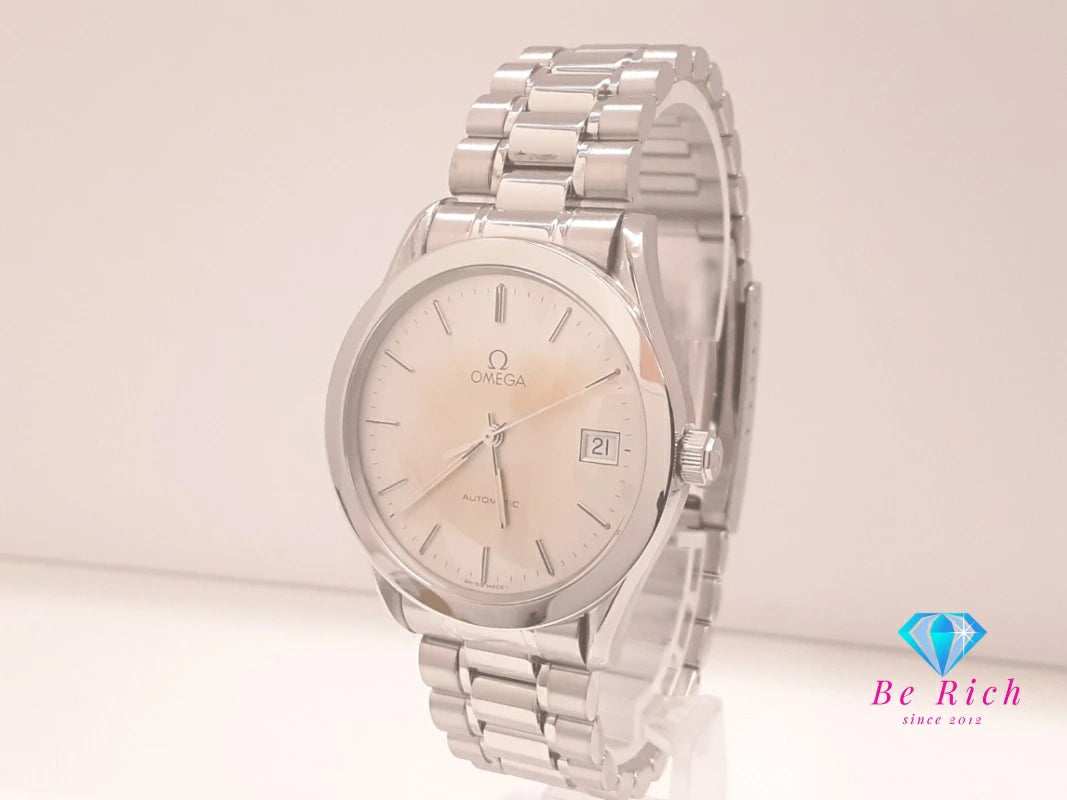 OH 仕上げ 済 オメガ OMEGA クラシック デイト 自動巻き メンズ 腕時計 3501.30 シルバー SS ブレス アナログ オートマ AT ウォッチ   【中古】【送料無料】 bt3491