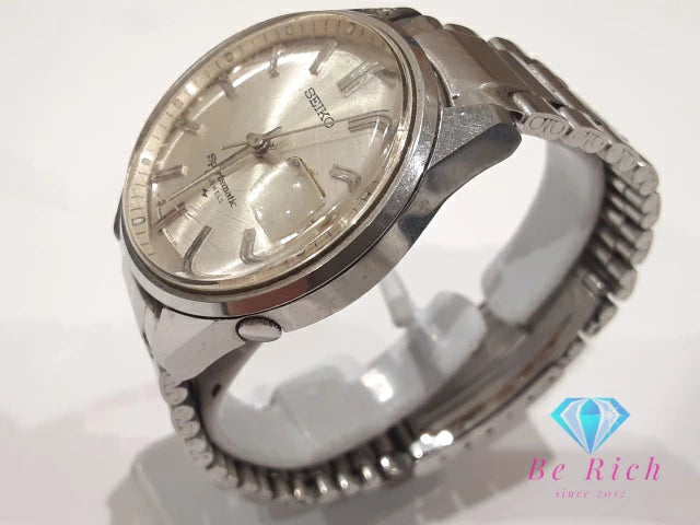 セイコー SEIKO スポーツマチック 17石 自動巻き メンズ 腕時計 デイト 7625-8263 シルバー SS ブレス アナログ AT オートマ アンティーク ヴィンテージ SPORTSMATIC 【中古】【送料無料】ht5753