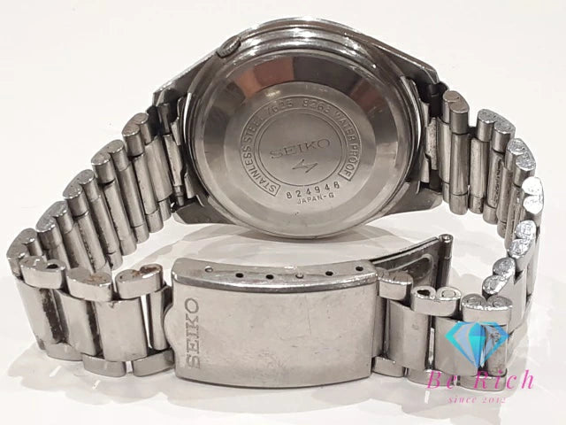 セイコー SEIKO スポーツマチック 17石 自動巻き メンズ 腕時計 デイト 7625-8263 シルバー SS ブレス アナログ AT オートマ アンティーク ヴィンテージ SPORTSMATIC 【中古】【送料無料】ht5753