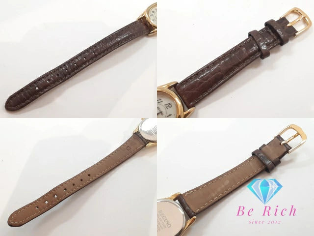 シチズン CITIZEN レグノ ソーラー レディース 腕時計 E031-T017240 オーバル 白 ホワイト SS レザー アナログ クォーツ QZ ウォッチ REGUNO 【中古】【送料無料】 ht5787