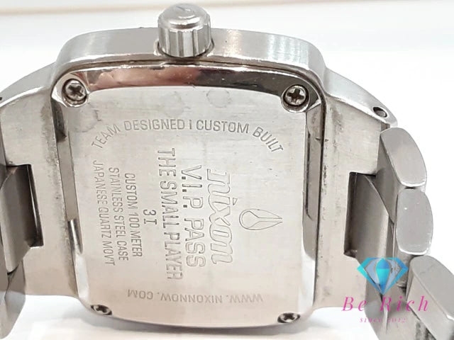 ニクソン NIXON ザ スモール プレーヤー レディース 腕時計 角型 スクエア 青 ブルー シルバー SS ブレス アナログ クォーツ QZ ウォッチ VIP Pass The Small Player 【中古】【送料無料】 ht5883