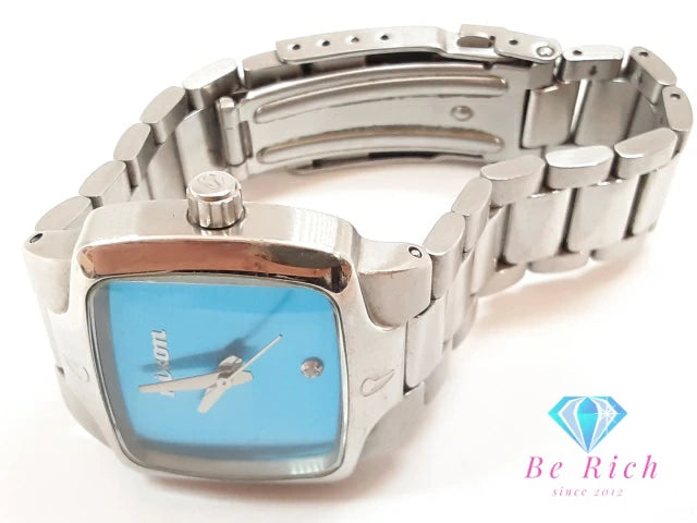 ニクソン NIXON ザ スモール プレーヤー レディース 腕時計 角型 スクエア 青 ブルー シルバー SS ブレス アナログ クォーツ QZ ウォッチ VIP Pass The Small Player 【中古】【送料無料】 ht5883