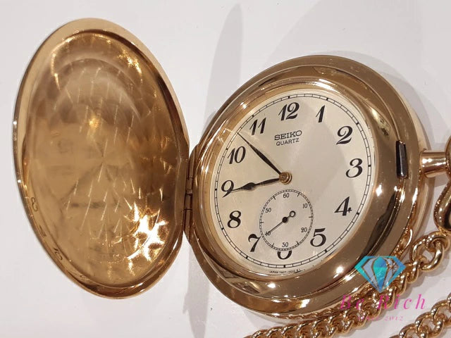 セイコー SEIKO 懐中時計 ポケットウォッチ 贈 内閣総理大臣 7N07-001A アイボリー ゴールド スモール セコンド SS GP アナログ クォーツ QZ ウォッチ 鉄道   【中古】【送料無料】 ht6108