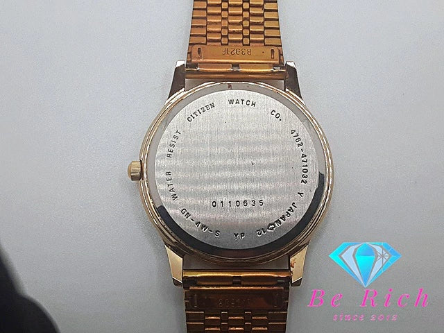 シチズン CITIZEN FORMA フォルマ デイト メンズ 腕時計 ラウンド 白 ホワイト ゴールド SS GP ブレス アナログ クォーツ QZ ウォッチ 【中古】【送料無料】ht3735