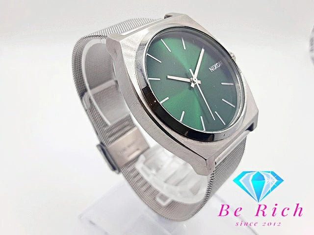 ニクソン NIXON THE TIME TELLER タイムテラー メンズ 腕時計 14F 緑 グリーン シルバー SS ブレス アナログ クォーツ QZ ウォッチ 【中古】【送料無料】 ht3953