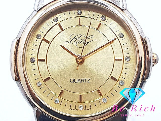 ユニセックス ボーイズ 腕時計 ラウンド ゴールド SS GP ブレス アナログ クォーツ QZ ウォッチ メンズ レディース 【中古】【送料無料】ht4418