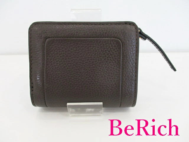 美品 マークジェイコブス MARC JACOBS 二つ折り財布 M0015107 アッシュ レザー ロゴ 二つ折り財布 コンパクト ミニ ウォレット  【中古】【送料無料】 sh1577